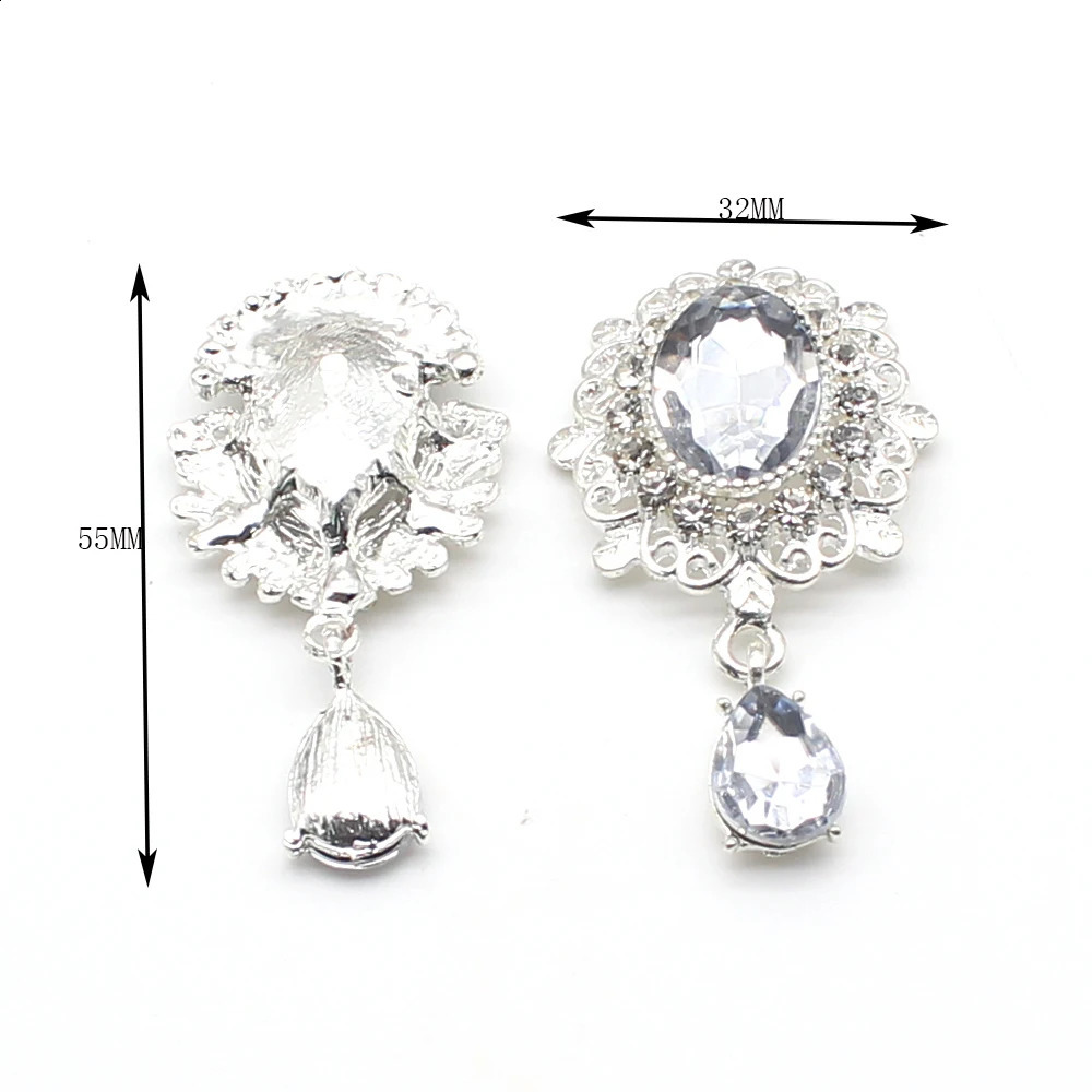 TYNUOMI 5Pcs 5 Size White Acrylic Rhinestone Handdade Sewing Button Of Clothing DIY vWedding Now Dress Decoration Accessories 260623 - view 4