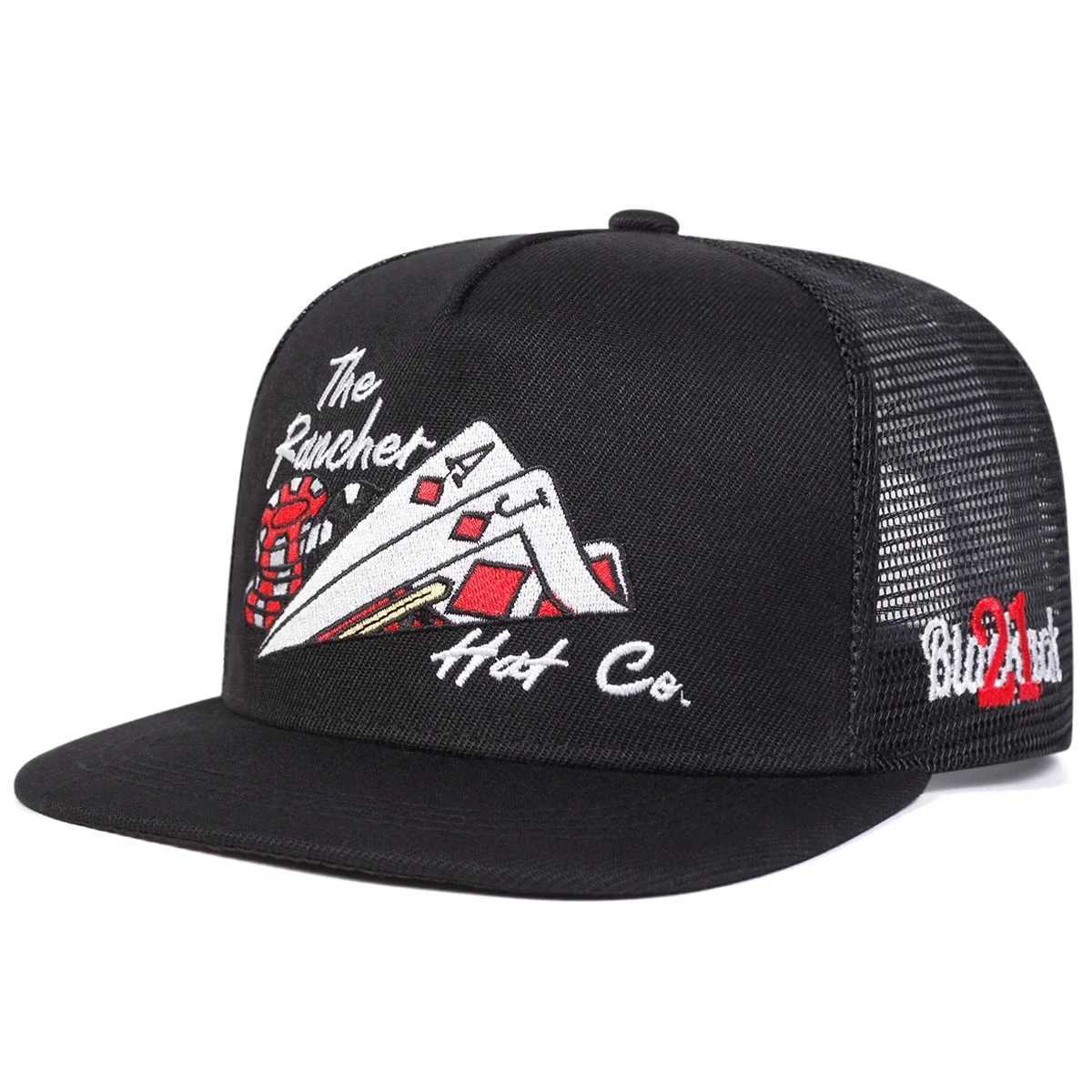 Net Unisex EMbroidery Hip-hop Hats Spring Summer Outdoor AdjustabLE Casual Baseball CAPs Trucker CAPs Sunscreen Hat M260626 - view 3