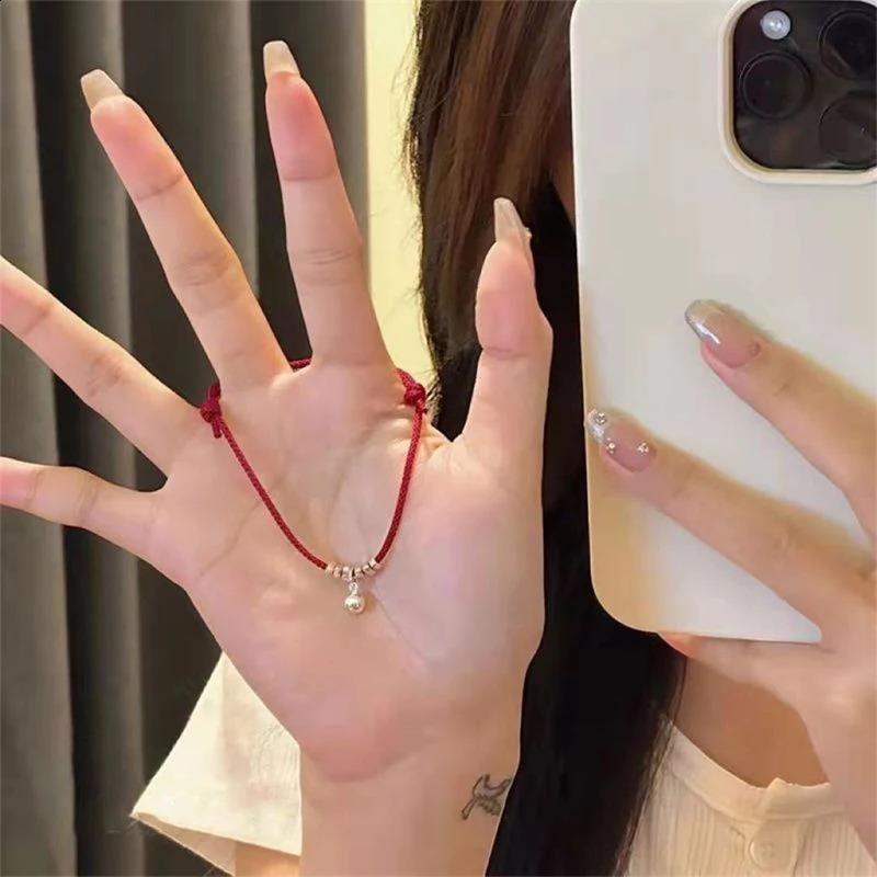Chinese Style Lucky Red String Bracelet For Women Men Minimalist Handwoven Adjustable Blessing Bracelets Accessories Amulet Gift 260617 - view 4