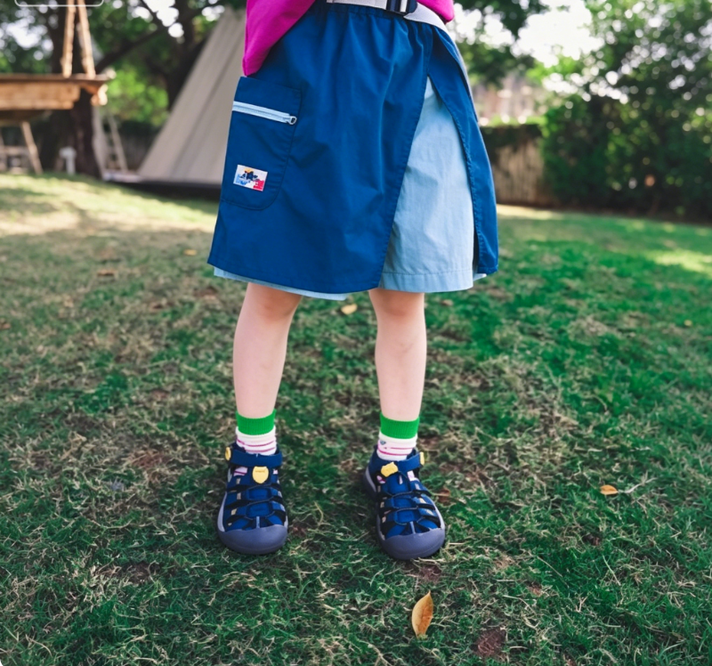 Kids Mountain Style Irregular Patchwork Skort Elastic Waist Quick Dry Outdoor Hiking Skirt Pants for Girls 26AG3195 - view 3