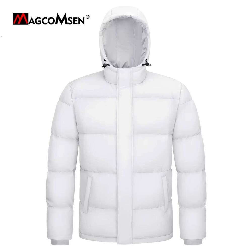 MAGCOMSEN Hooded Down Mens Waterproof Puffer Jacket Zip Windproof Winter Jackets Thermal Warm Padded Quilted Coats W260626