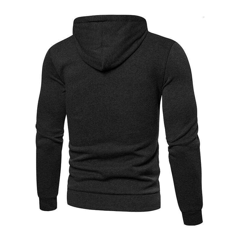 Slim Fit Long Sleeve Men Sweatshirts Zipper Closure Autumn Hoodie Jacket W260626 - view 3