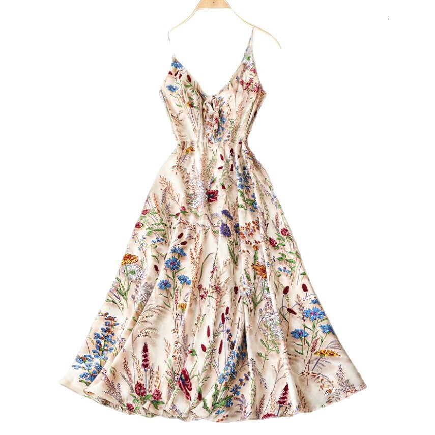 TEMU Colorful Painting Print Strap Dress Slimming Plus Size - view 6