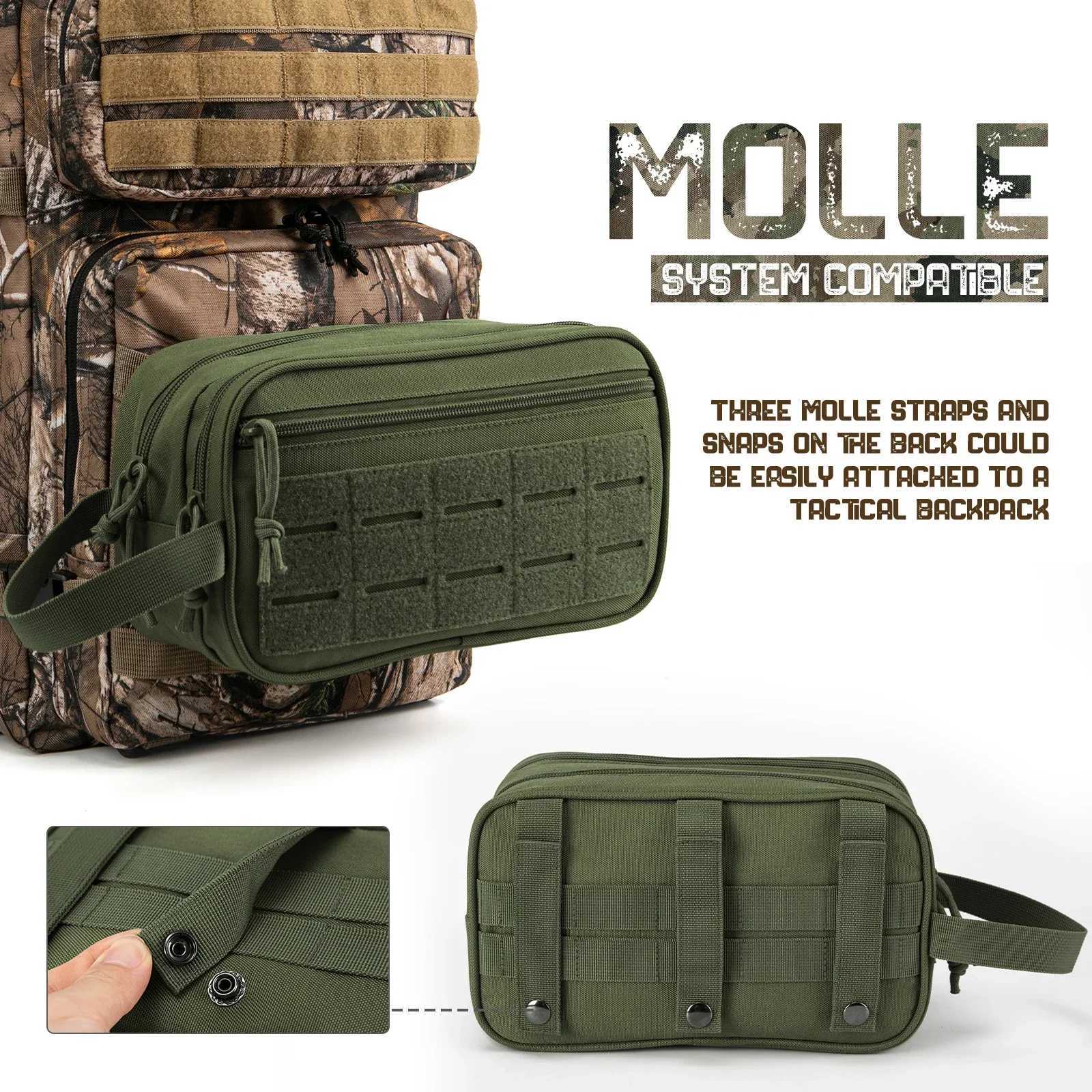 Men Tactical For Toiletry Bag Hygiene Bag Mens Shaving Kit Travel shower Bag Waist BackpackTool Molle Pouches Small Dopp Kit M260626 - view 5