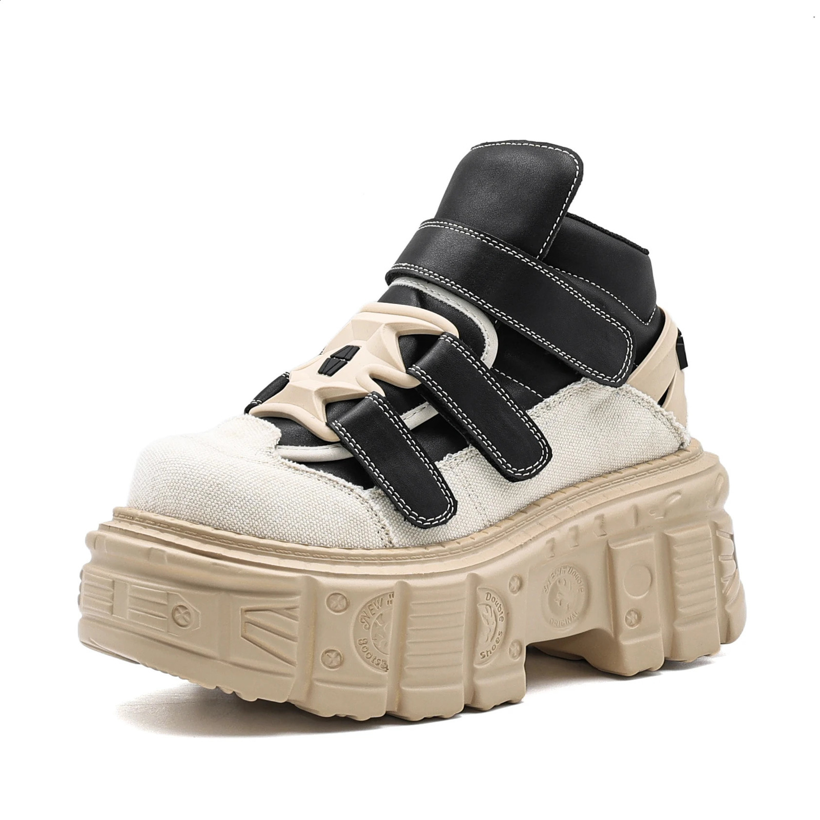 Gothic Ankle Boots 2026 Woman Sneakers Punk Style Women Shoes Rock Laceup Heel Height Platform Metal Decor 260616 - view 4