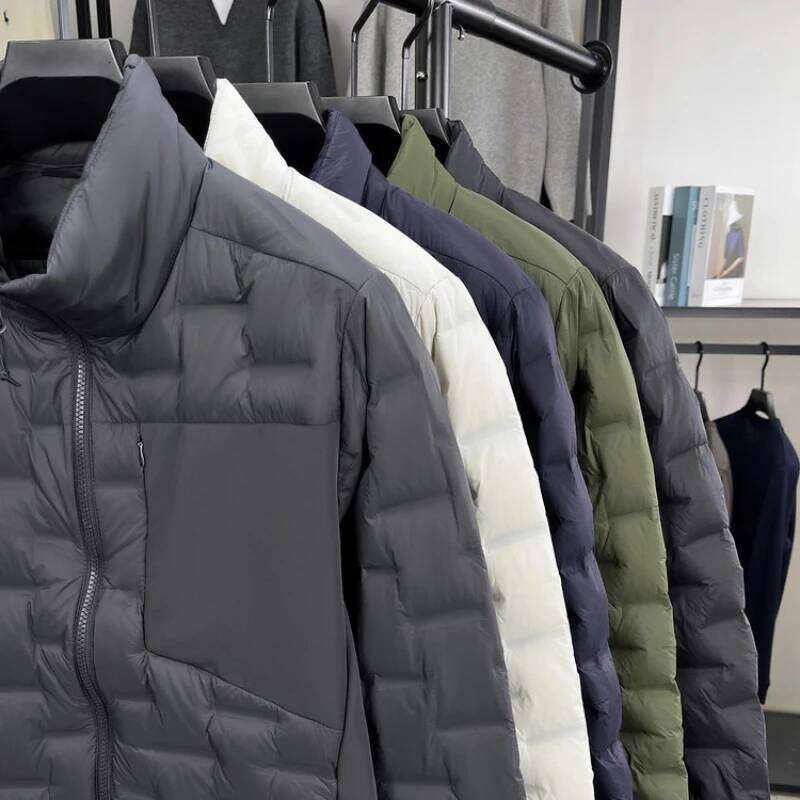 Lightweight Men's Jacket with 90% Duck Down Fill, Warm Winter Outerwear Coat Navy Blue (5 Colors) S-3XL J260626 - view 5