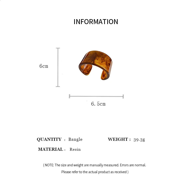 Geometric Shaped Twisted Irregular Round Square Bracelet for women Statement Resin Chunky Bangles Couple Jewelry Summer Gifts A1260624 - view 7