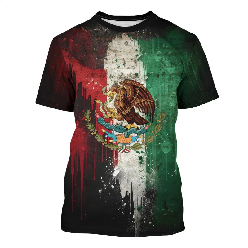 Mexico Flag 3d Printed Men T Shirt Fashion Emblem Pattern Short Sleeve Oversized Tshirt Casual Oneck Tee Sports Gym Top 260626 - view 5