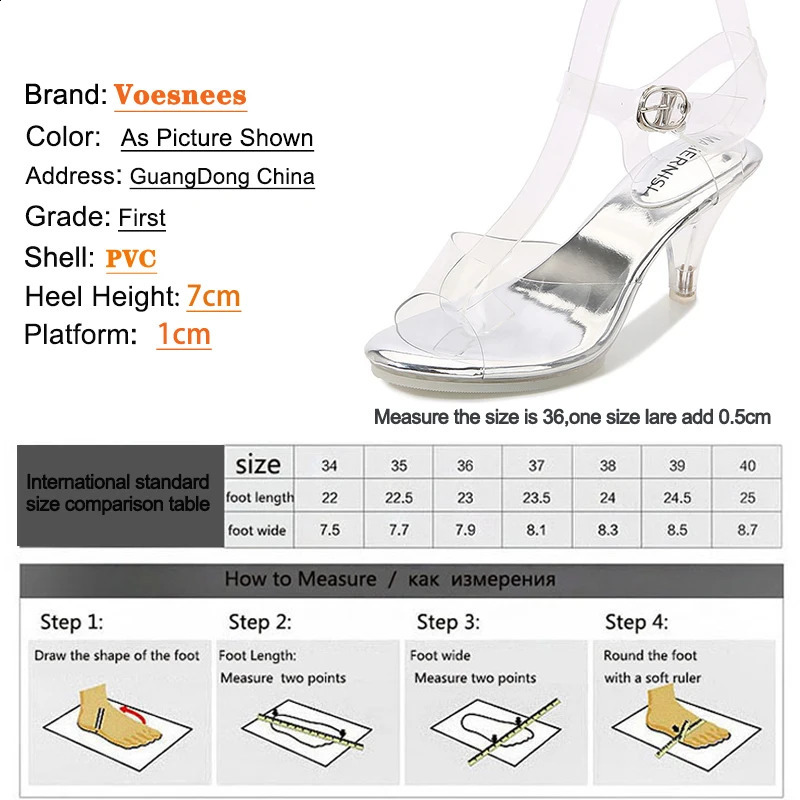 Summer Walk Show Model High Heels Women Sandals Sexy Transparent Crystal Party Ladies Shoes Wedding Bridal Silver Big Size 260626 - view 7