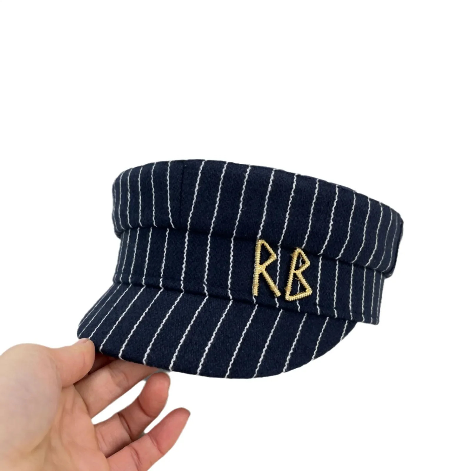 Retro Winter Woolen Women Hats sboy Caps Flat Letter Stripes Militray Cap British Vintage Visor Hat Sombreros De Mujer 260625 - view 7