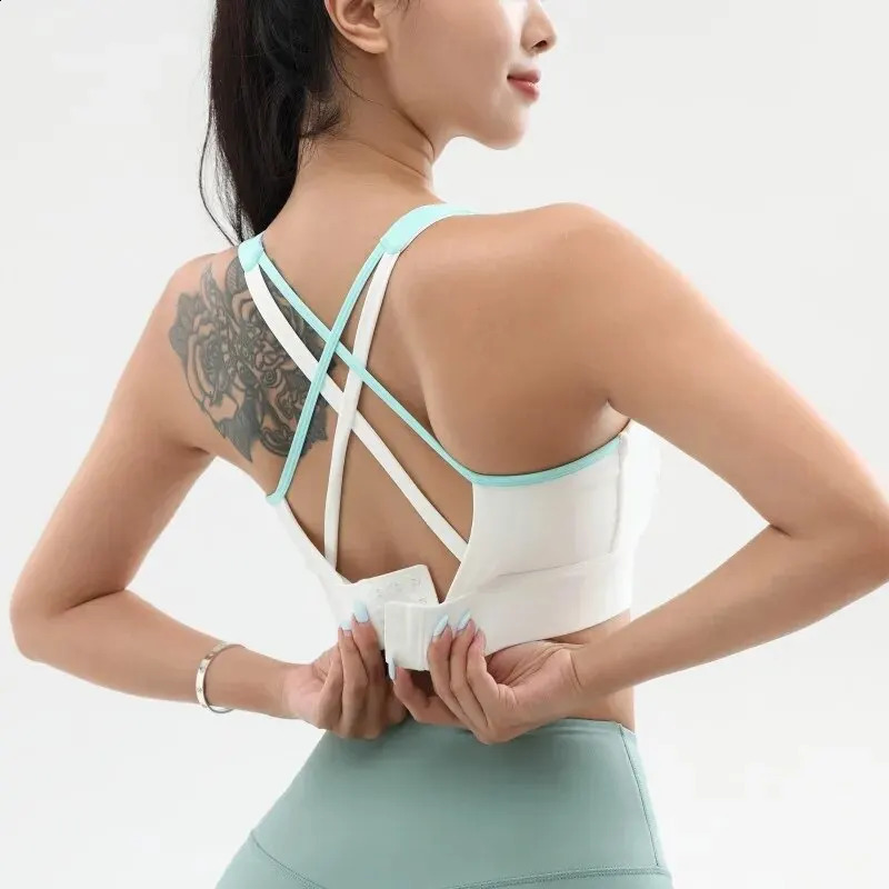 Yoga Bra Sexy Back Sport Top for Women Fitness Push up Gym Workout Running Shirt Shockproof Athletic Vest 260626 - view 3