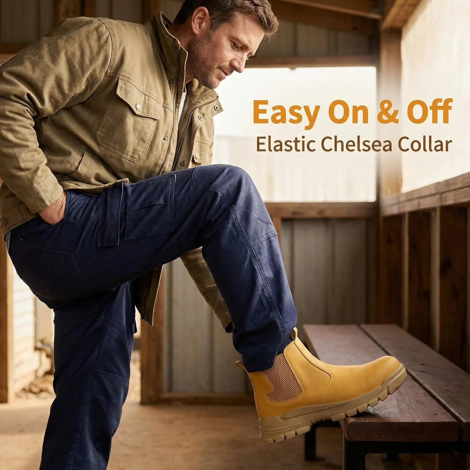 Chelsea Safety Shoes Men Steel Toe Protective With Anti Smash Piercing Work Indestructible Boots 260624 - view 6