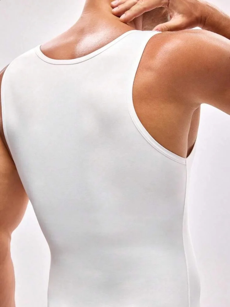 Mens Slimming Compression Shirt Body Shaper Vest Breathable High Elastic Base Layer Tight Fit for Fitness Sport Daily 260625 - view 3