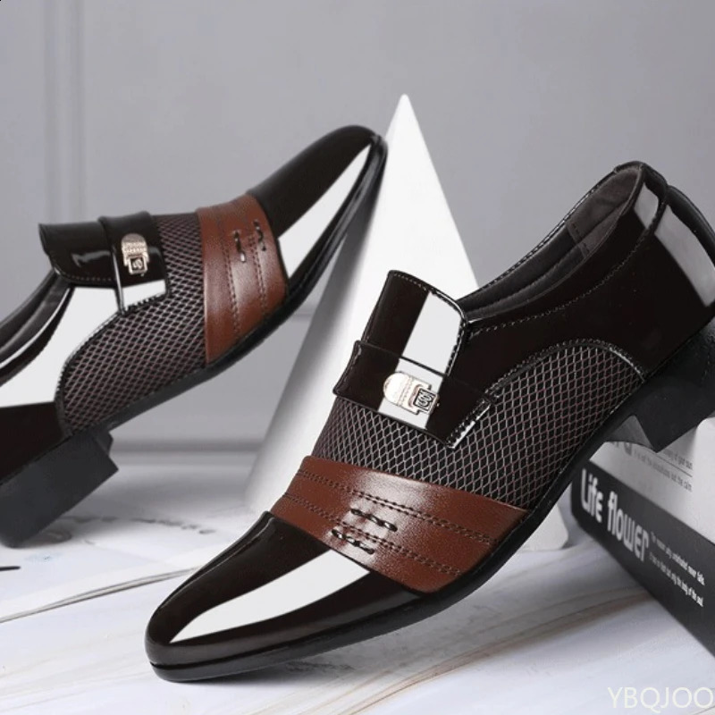Large Size Fashionable Mens Office Formal Shoes Low Cut Daily Comfortable Pointed Multifunctional Wedding 260624 - view 5