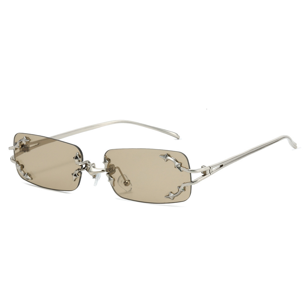 26 New Frameless Eyeglass Frames Women, Ins Fashion, Y2k Hot Girl Style, Plain Glasses, Unique Sunglasses For Women - view 5