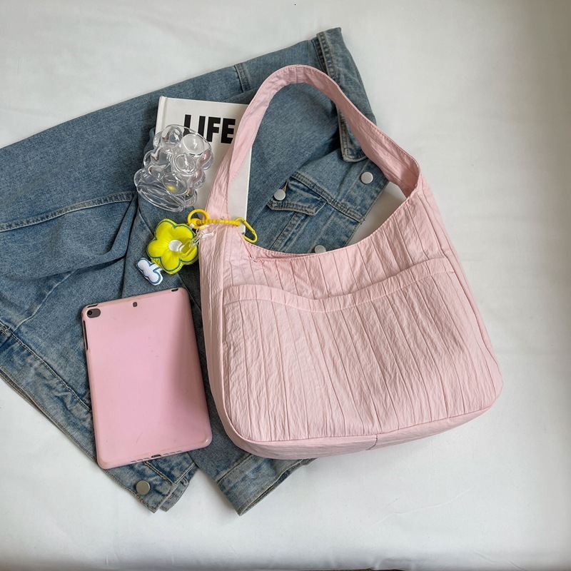 New Korean Style Floral Decor Women Tote Bag, Large Capacity Commuting Underarm Shoulder Handbag - view 4