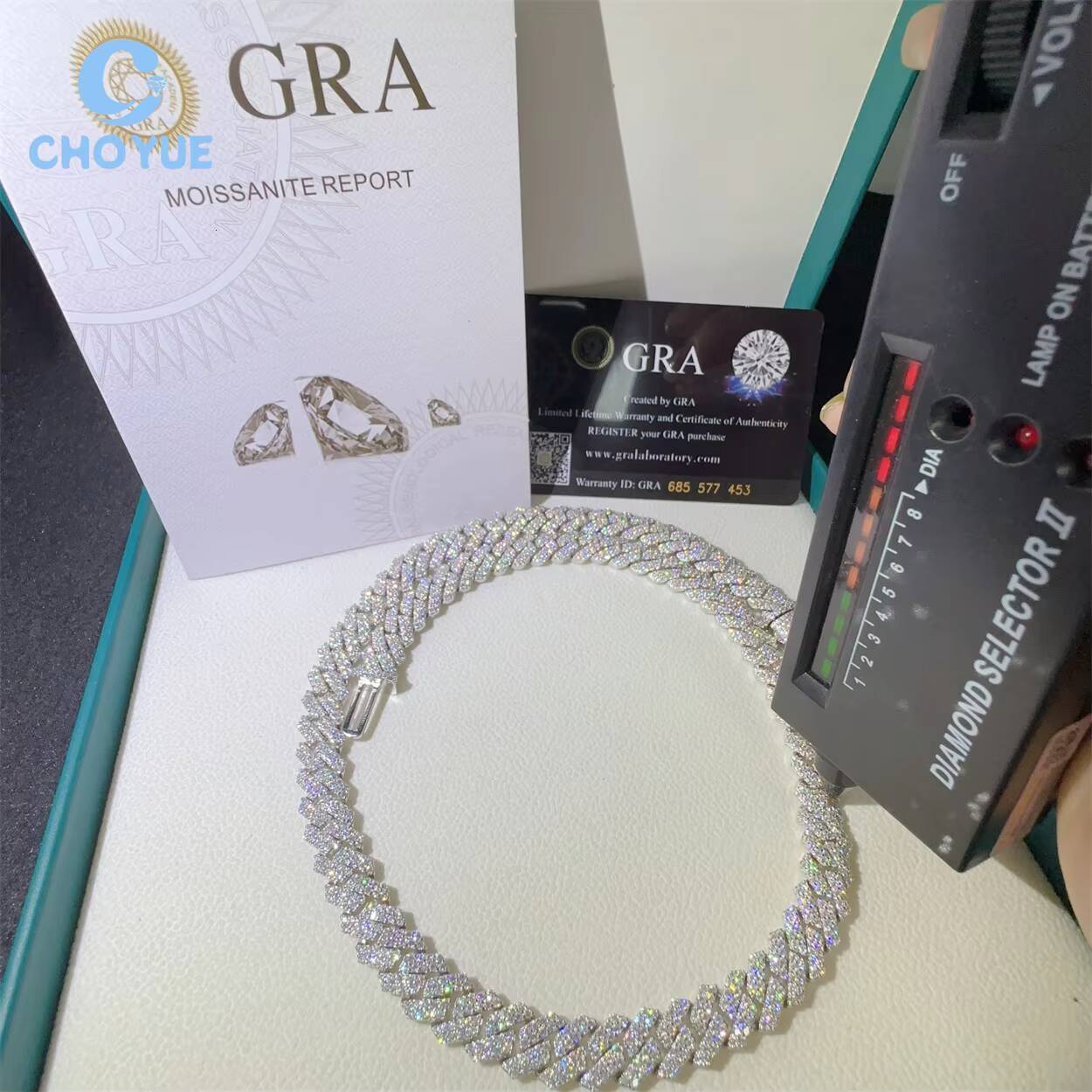 Hip Hop Style Trend 10MM Iced Out VVS Moissanite Diamond Cuban Link Chain 925 Sterling Silver Fine Jewelry Necklace - view 5