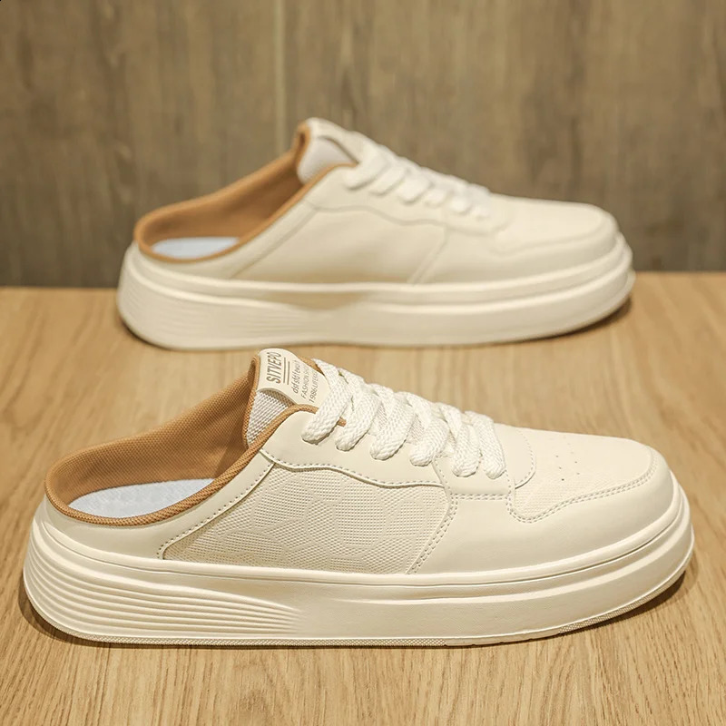 mens summer canvas slipon sandals casual versatile halfsandals Koreanstyle trendy shoes 260626 - view 3