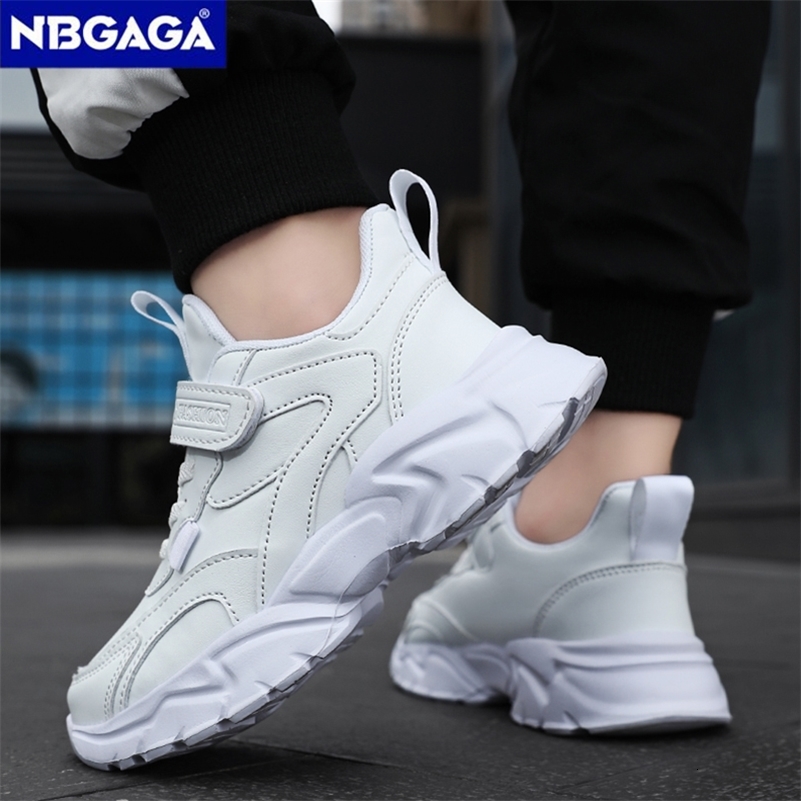 Sport Girl Casual Shoe Leather 5-16Years Boy Tenis Shoe Outdoor Children Running Sneaker Anti Slip Soft Sole Walking Footwear 260617 - view 6