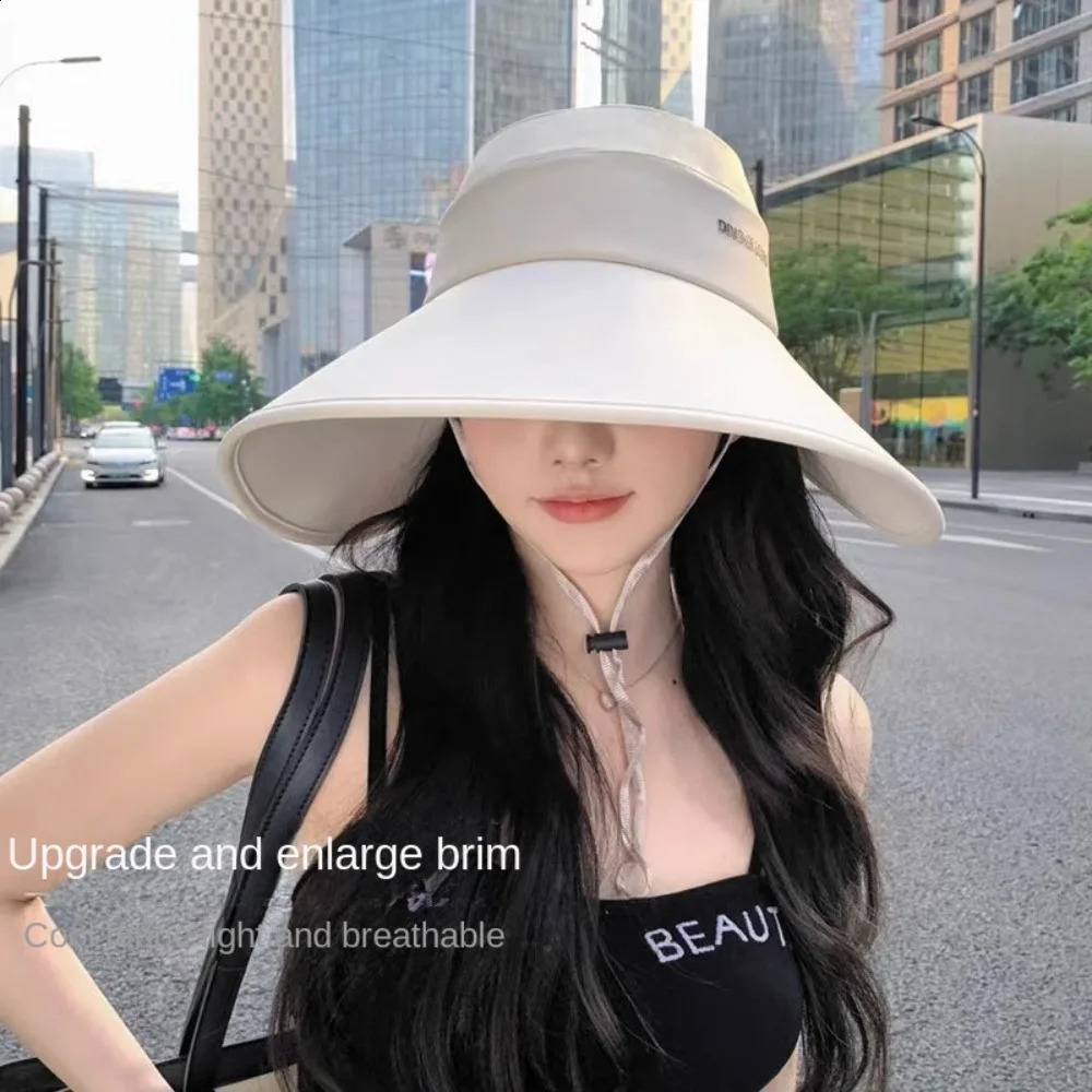 Versatile Empty Top Hat Trendy Wide Brim Fisherman Hat Breathable Anti-UV Beach Hat Gift 260625 - view 5
