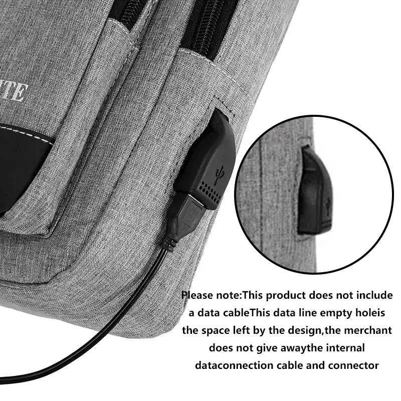 with Casual Bag Mens Chest USB Charging Port Suitable for Casual Shoulder Bags Outdoor Cycling Bags Daily Outdoor Bags Etc M260626 - view 3