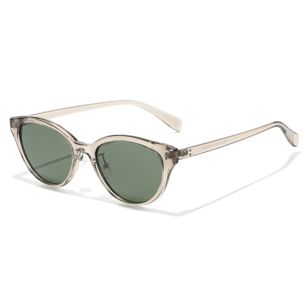 2026 Small Round Ultra-Light Tr90 Polarized Sunglasses, High-End Black Frame Sunglasses Wholesale