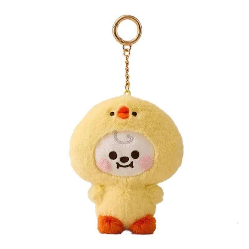 2026 BT21 Anime Kawaii Zoo Series Plush Keychain Cute Cartoon Doll School Bag Pendant Decoration Birthday Gift Line Friends 26Y0626