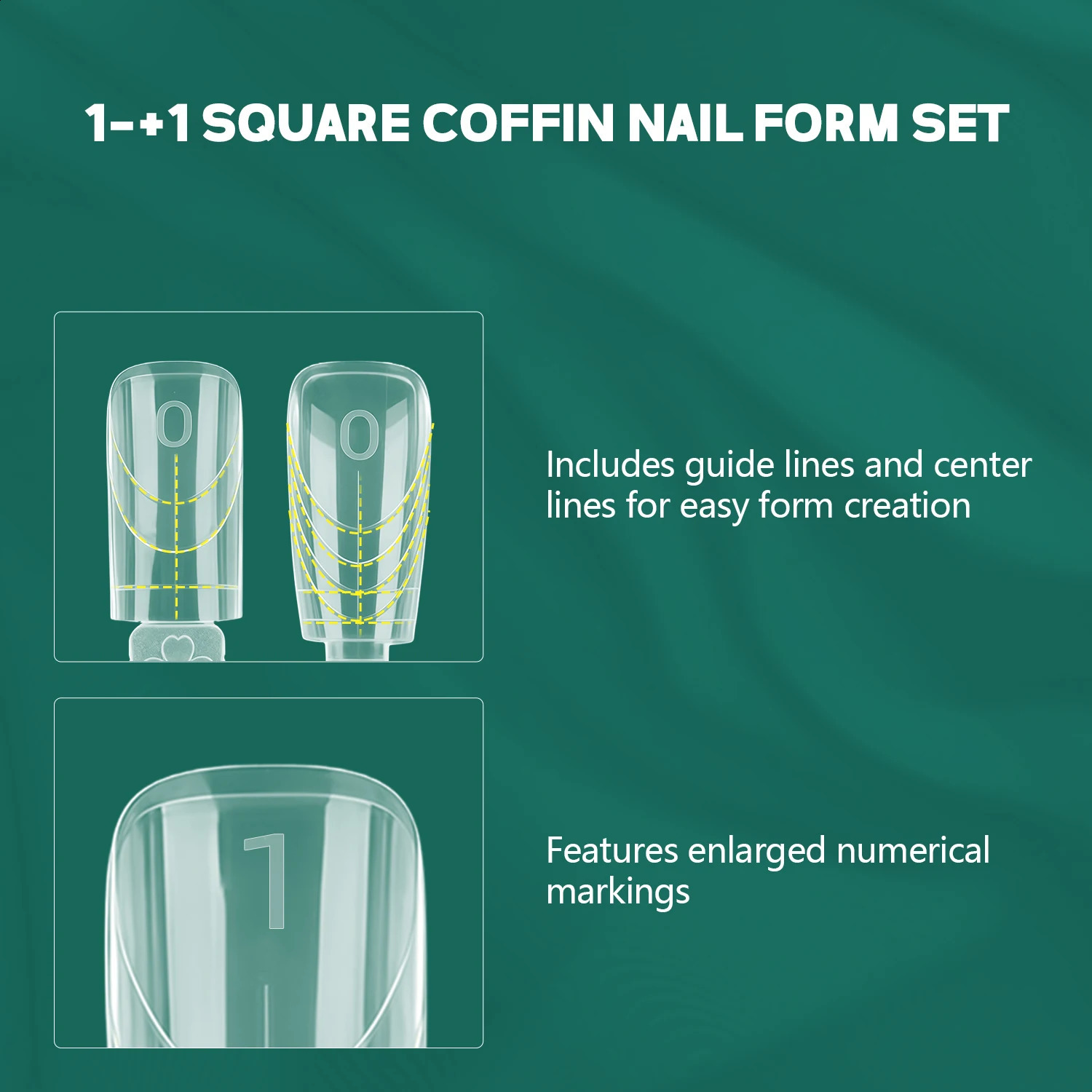Nailpop Double Ended Nail Dual Forms 150pcs Reusable Square Coffin Extension Molds Gel Builder Tips Professional Salon Nail Art 260626 - view 6