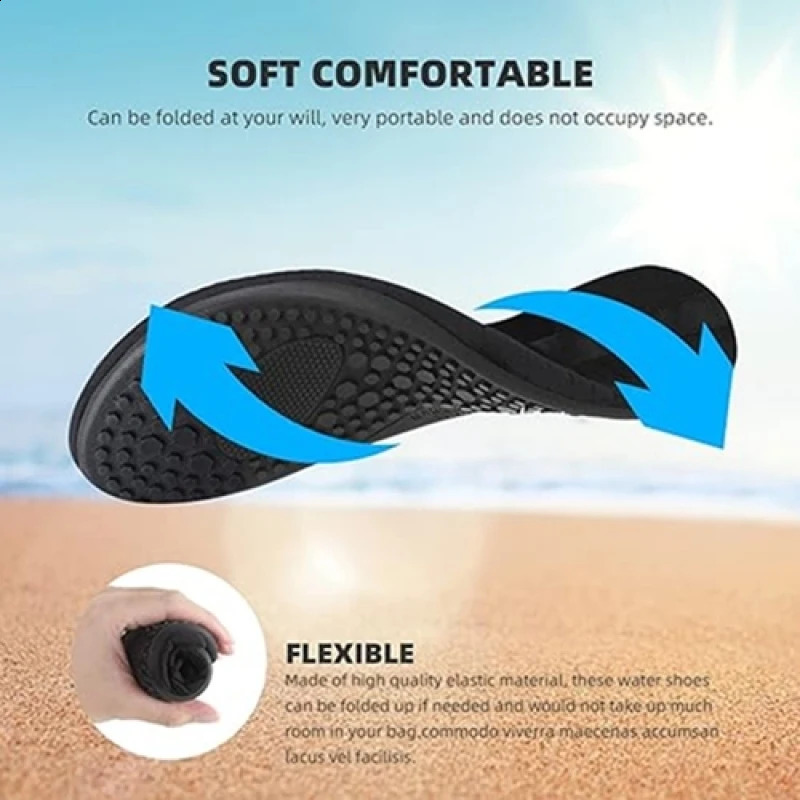 1Pair Wading Shoes Quick-drying Beach Barefoot Shoes Men Women Anti-slip Swimming Slippers Seaside Sports Sneakers Diving Socks 260622 - view 4