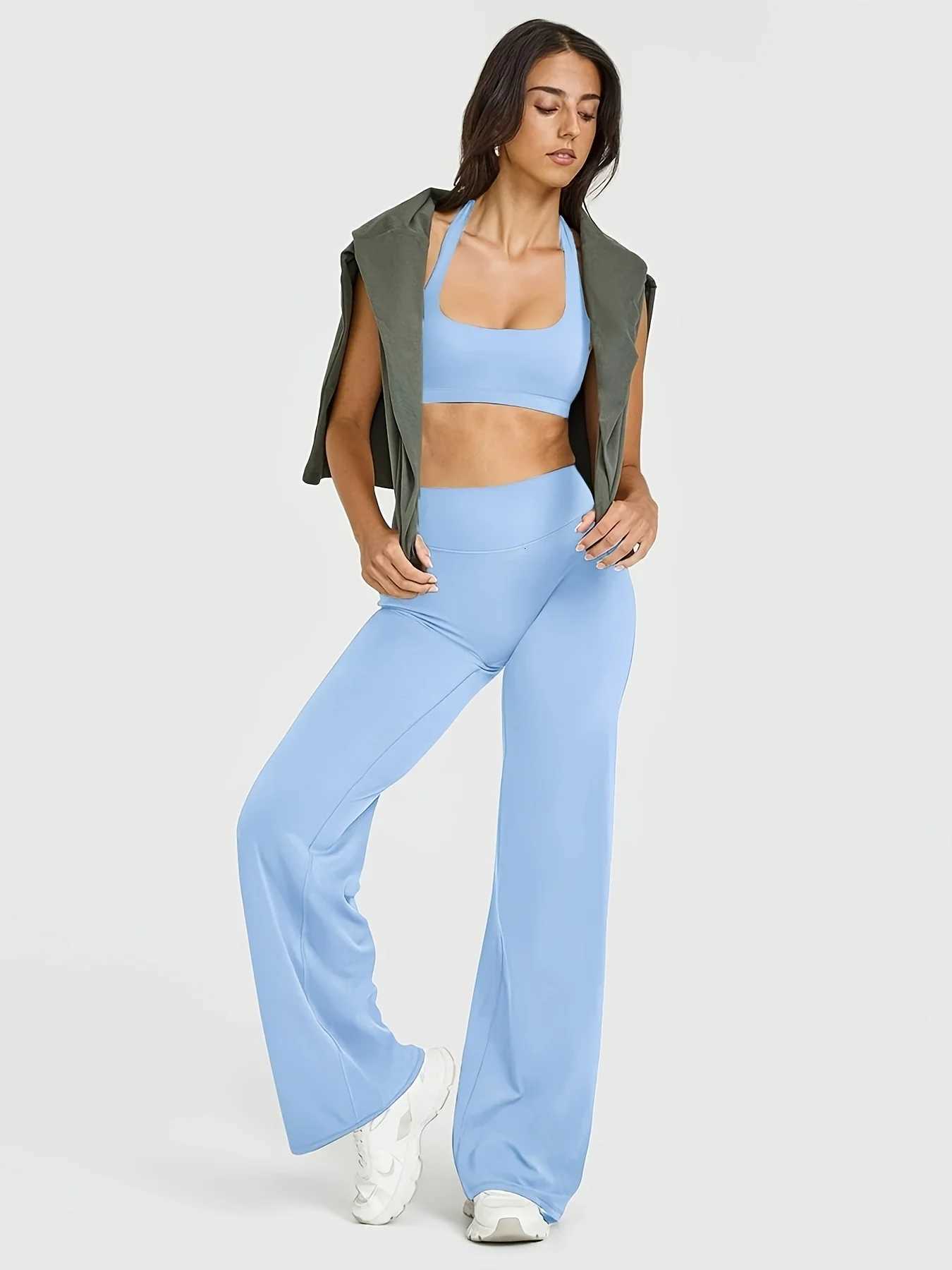 Pants Womens Straight-Leg High-Waisted Yoga Flared No Front Seam Loose Fit for Outdoor Sports Daily Wear M260626 - view 7