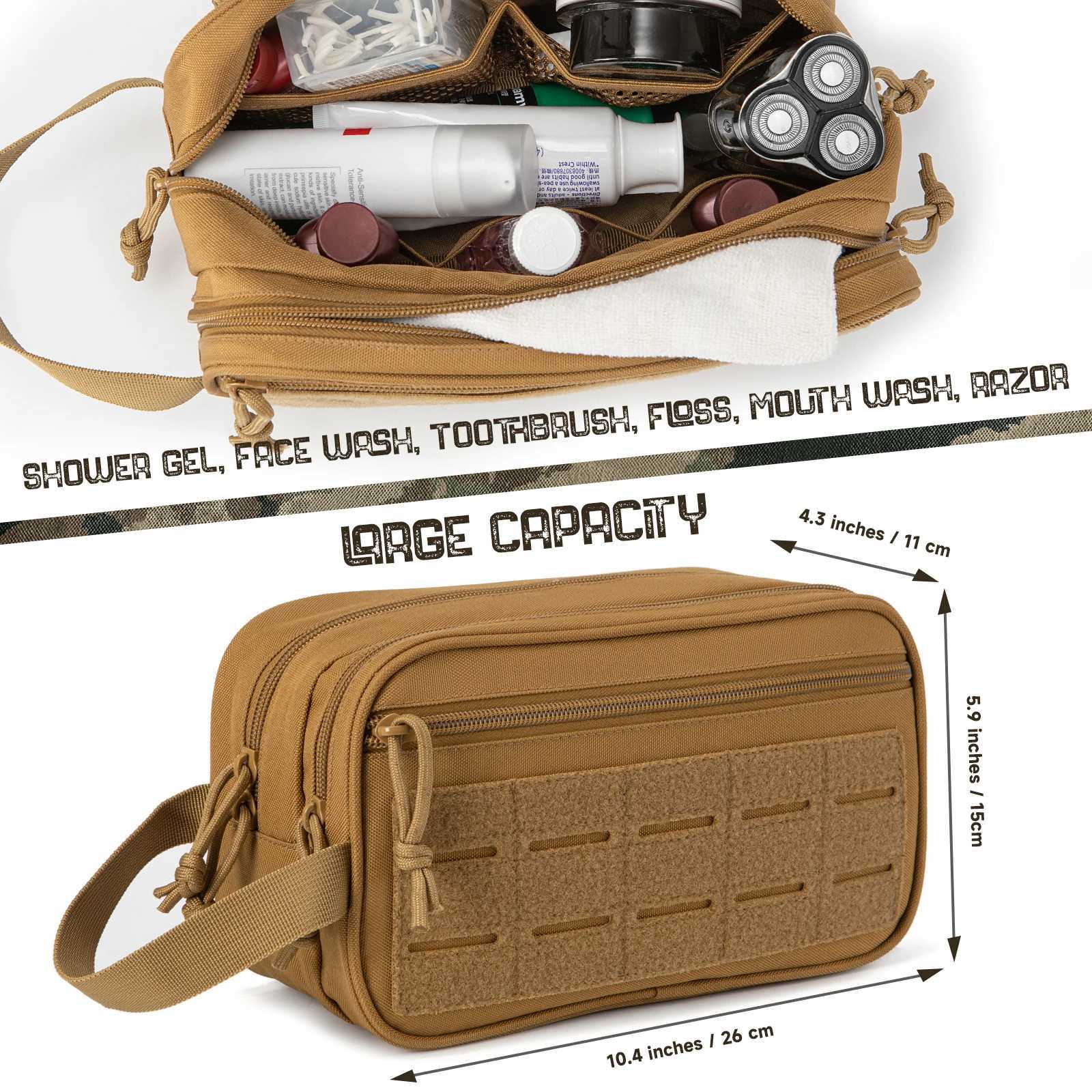 Bag Toiletry Mens Hygiene Tactical Bag EDC Tool Soft Pouches Small Toiletry Bag Mens Shaving Kit Travel Shower Bag M260626 - view 4