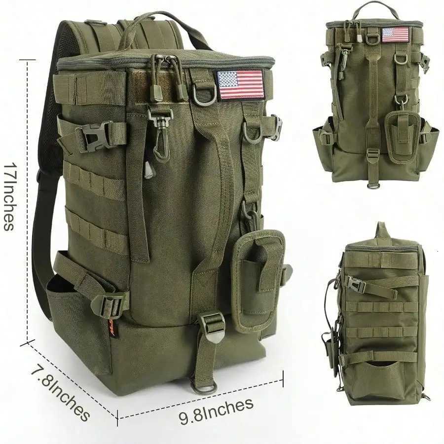 with Bag Fishing Rod Tackle Holders Large Storage Tackle Box Backpack for Carrying Fishing Gear and Equipment Gifts for Men M260626 - view 3