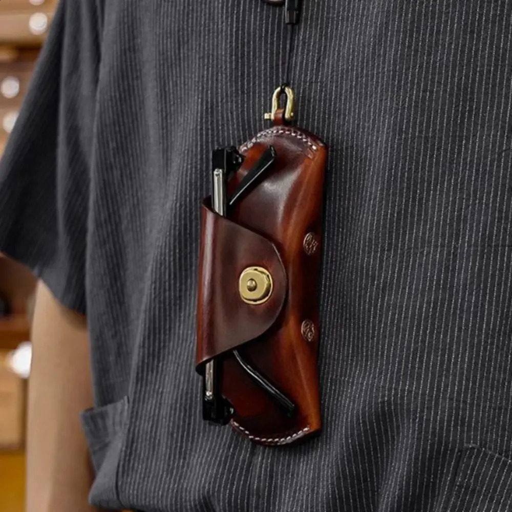 Fashion Leather Soft Sunglasses Case Portable Glasses Storage Bag Sunglasses Glasses Clip Hanging Neck Glasses Case Eyeglasses 260625 - view 5