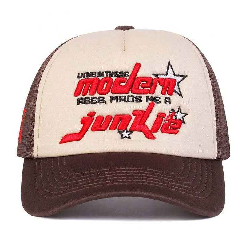 Embroidery Junkie Letter Unisex Modern Baseball Net Caps Spring and Summer Outdoor Adjustable Casual Hats Sunscreen Hat M260626 - view 3