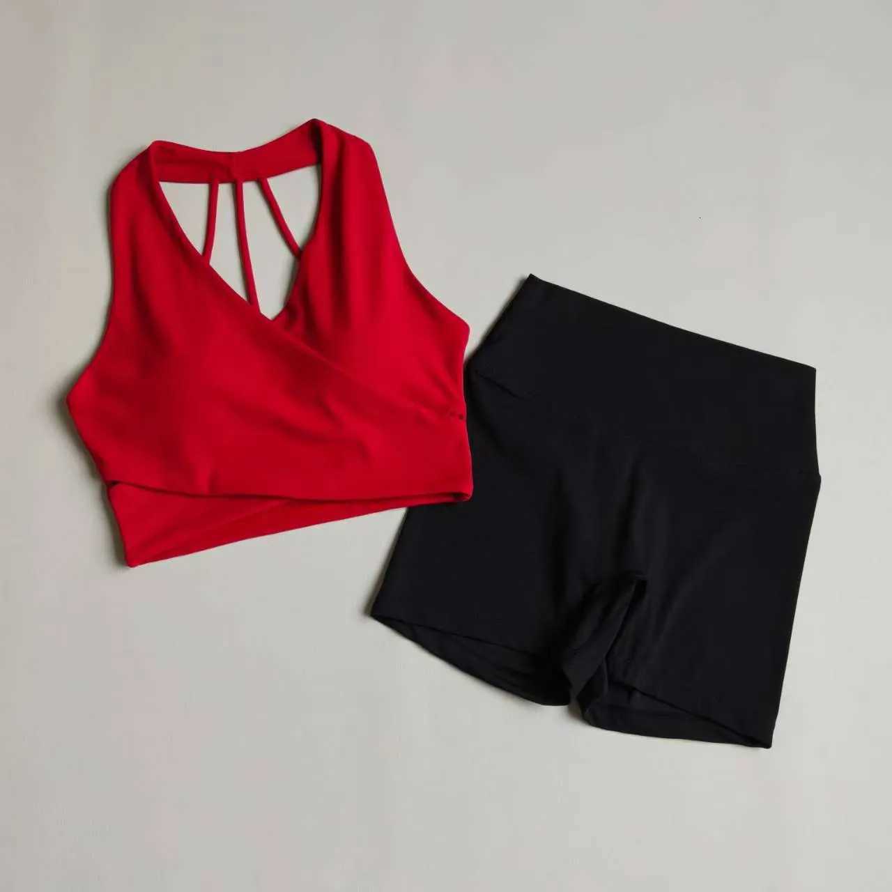 High-Waist Womens Yoga Shorts Suit Set Sports Bra Hip Lifting Fitness Sports Shorts for Active Wear Gym Set Pilates Clothing M260626 - view 5