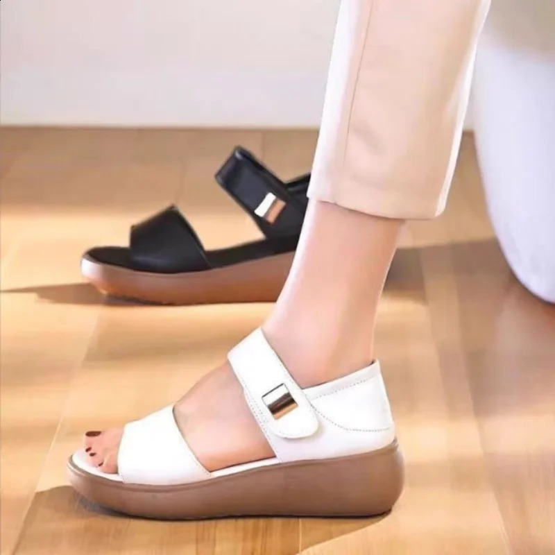 Womens Platform Sandals Lightweight Breathable Open Toe Adjustable Casual Shoes for Summer Daily Beach Travel 260626 - view 5