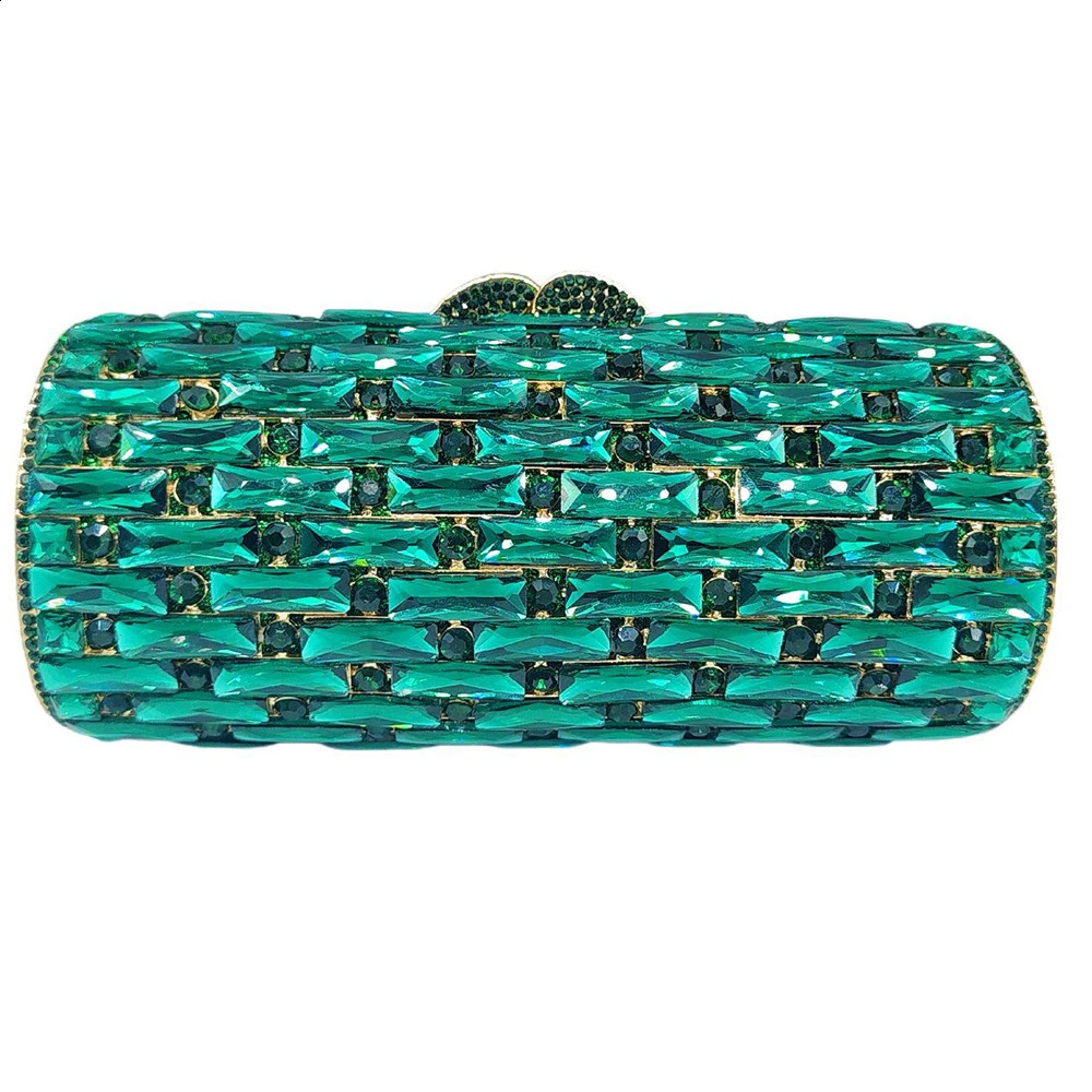 y Diamond Evening Clutch FuchsiaGoldChampagne Purse Prom Cocktail Handbag Women Crystal Wedding Party Dinner 260612 - view 6