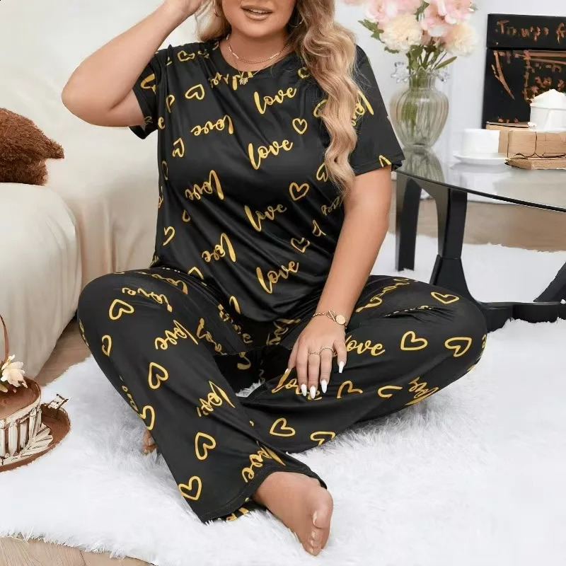 Plus size Womens Pajamas Set Sleepwear Spring Long Sleeve Tops Shorts Home Clothes Pyjama Femme Loungewear Pijama Mujer 260625 - view 3