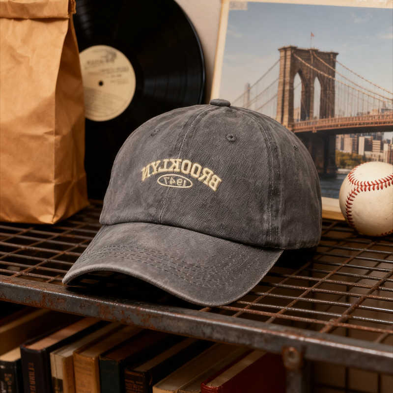 Letter Dad Embroidery Retro Streetwear Outdoor Sun Hats Cotton Washed Baseball Men Women Vintage Brooklyn Adjustable M260626