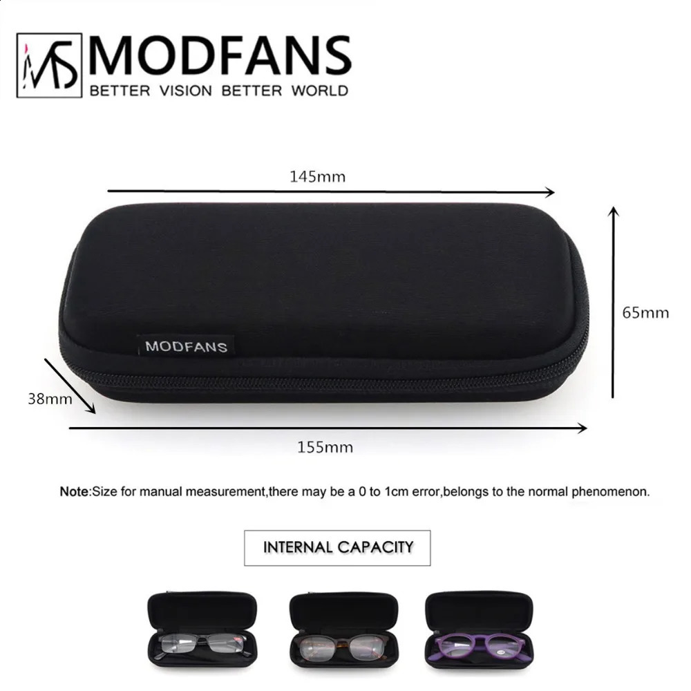 MODFANS Black Reading Glasses Case Dustproof And Scratch-Resistant Light Weight Non-Breakable Material Easy To Carry 260625 - view 7
