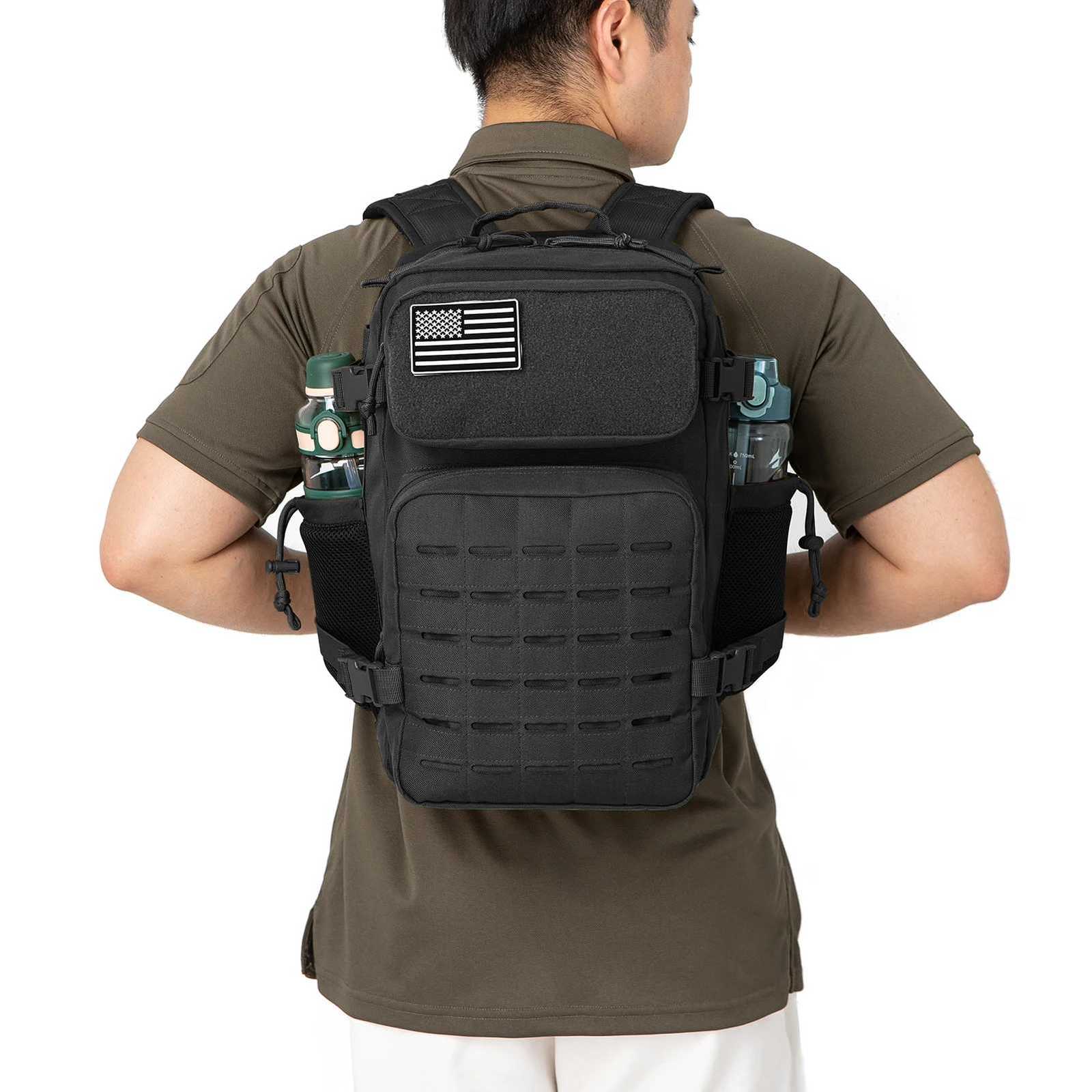 Bag 25L Tactical Backpack Outdoor Fitness Backpack MOLLE Backpack Womens/Mens Hiking Survival Backpack Mens Dual Cup Holder M260626 - view 5