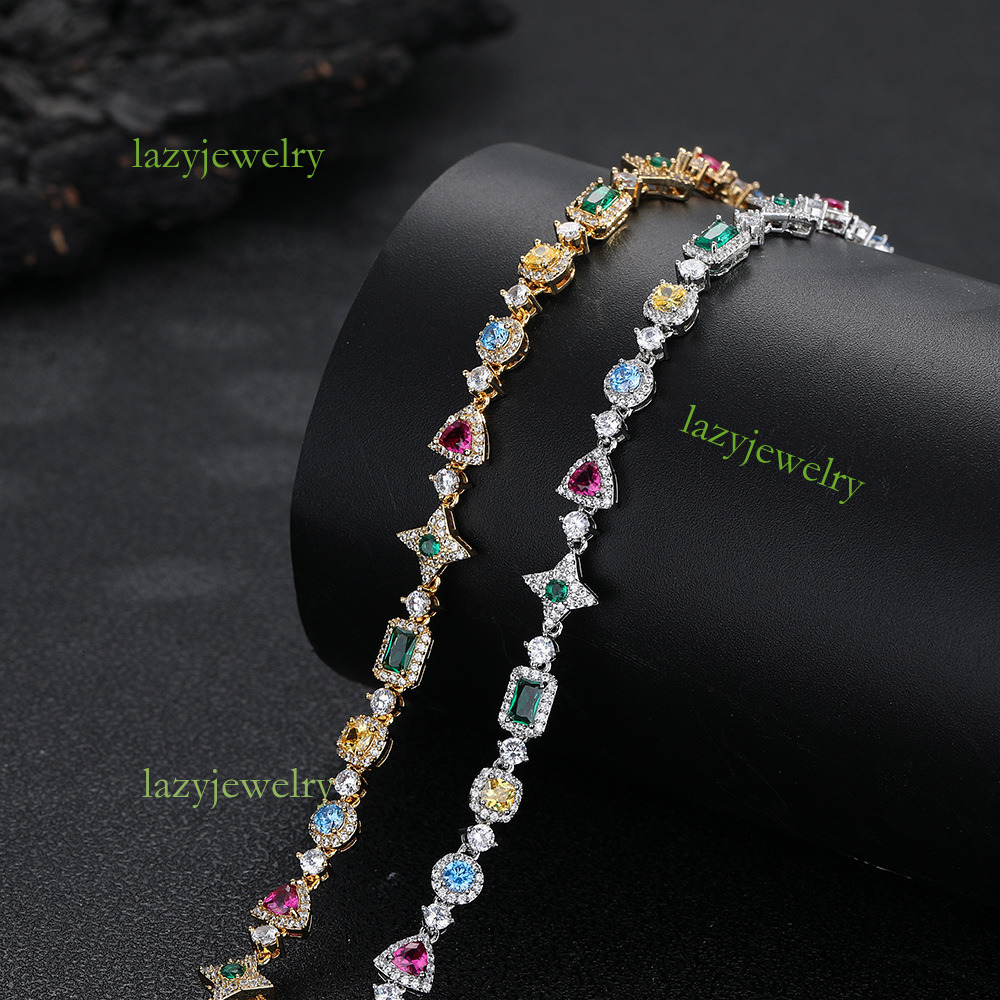 Geometric diamond moissanite necklace fashion senior sense women necklace dazzling free delivery - view 7