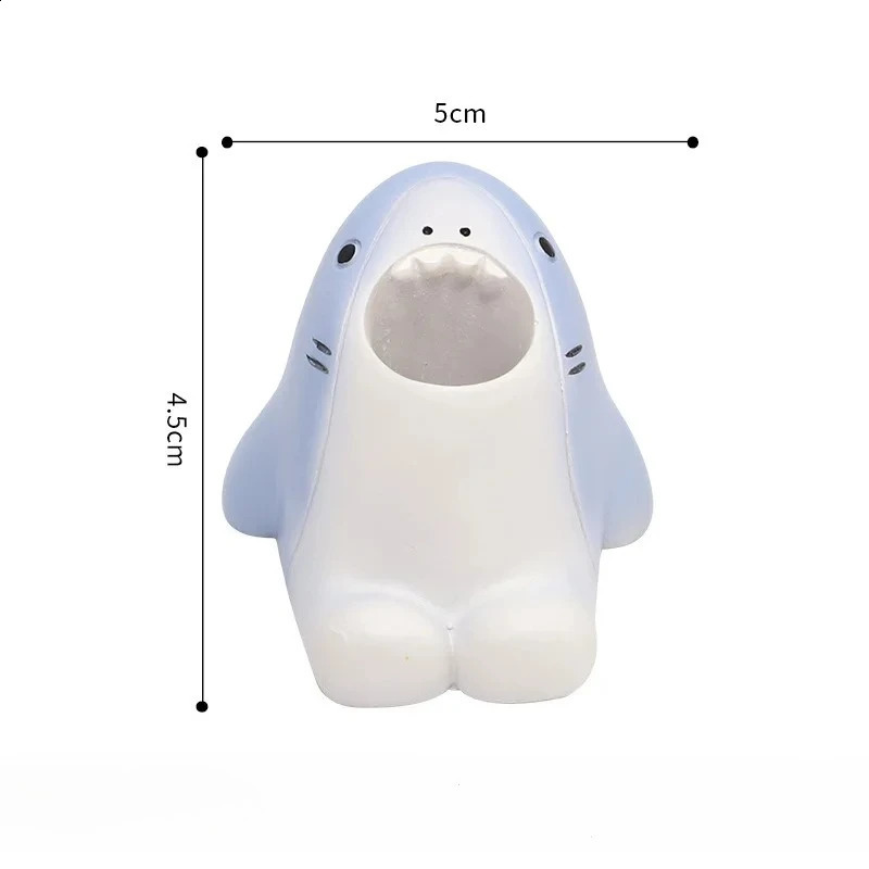Cartoon Animal Toothbrush Holder Cute Corgi Shark Storage Stand Makeup Brush Stationery Countertop Organizer Bathroom Decoration 260626 - view 1
