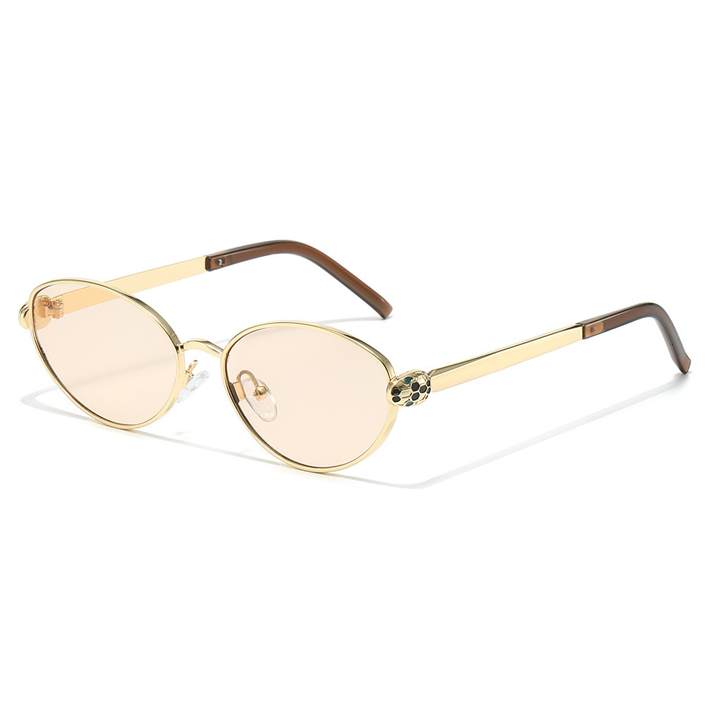 2026 New Vintage Fashion Style High-End For Men And Women, Snake Head Cat Eye Light Luxury Metal Sunglasses - view 4