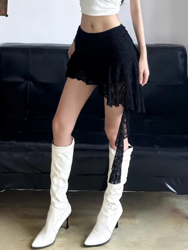 Cute Ruffle Bloomer Skirts Womens Summer Vintage Lace Floral Skirt High Rise Tiered Ruffled Flowy Short Mini A Line 2026 260626 - view 7