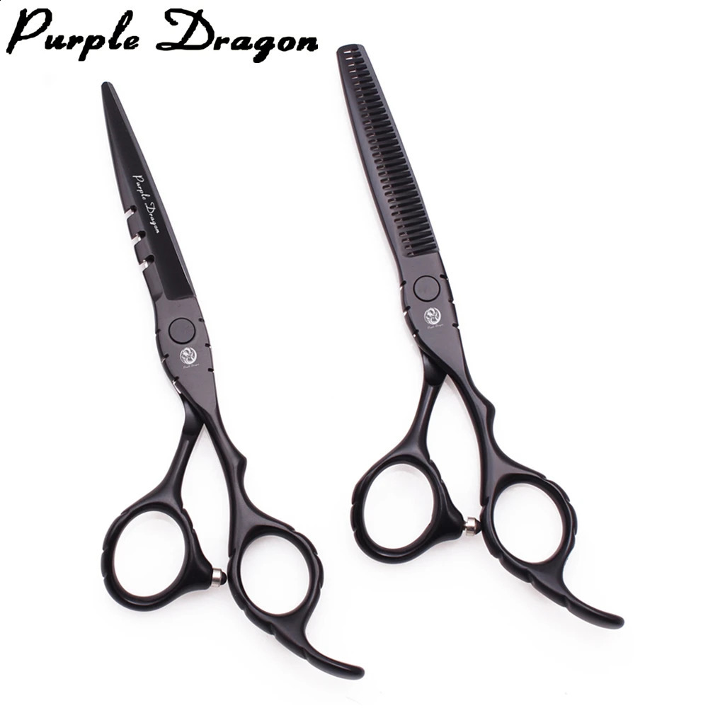 Professional Hairdressing Scissors 55 6 Stainless Hair Black Cutting Barber Shop Thinning Shears Z1010 260615