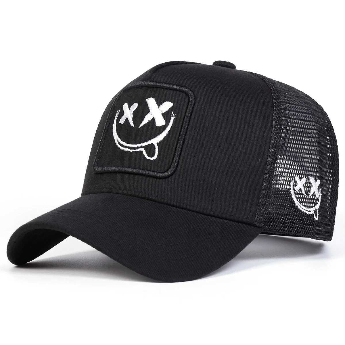 Embroidery Unisex XX Smiling Face Baseball Net Caps Spring Summer Outdoor Adjustable Casual Hats Dad Hat Sunscreen Hat M260626 - view 3