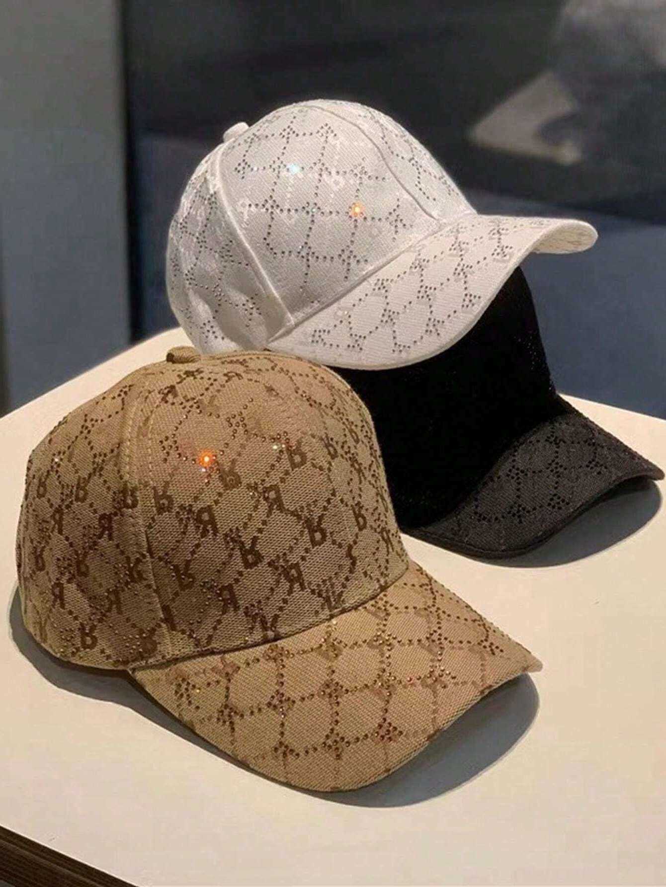 Baseball 1pc Protection Rhinestone Sun High Ponytail Bun Hat Adjustable High Ponytail Criss-Cross Design Sun hat M260626