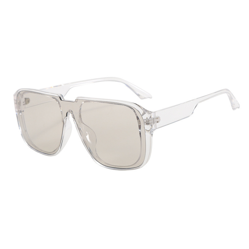 Designer's New Luxury And High-end One-piece Square Sunglasses 2026 New Modern Retro Sunglasses Ins Street Partners Face Large Frame Personalized - view 6
