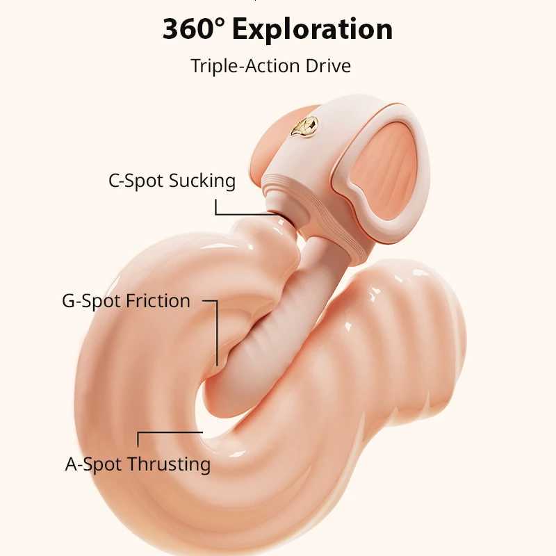 Silicone Clamp Control USB Rechargeable Thrusting Vibrator Insertable Waterproof G Spot Massager Adult Sex Toys 18 M260626 - view 6